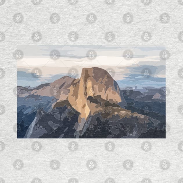 Half Dome Digital Painting by gktb